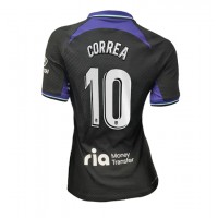 Atletico Madrid Angel Correa #10 Fotballklær Bortedrakt Dame 2022-23 Kortermet